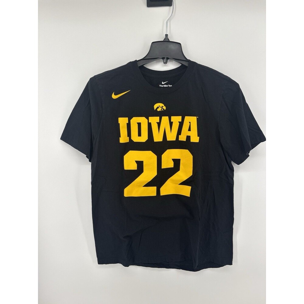 Caitlin Clark #22 Iowa Hawkeyes The Nike Tee Black Jersey T-Shirt Women's L EUC